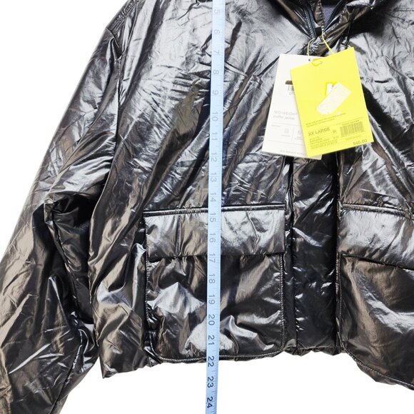 All In Motion Size XXL Black Mid-Weight Puffer Jacket With Fleece Lining - Picture 6 of 7